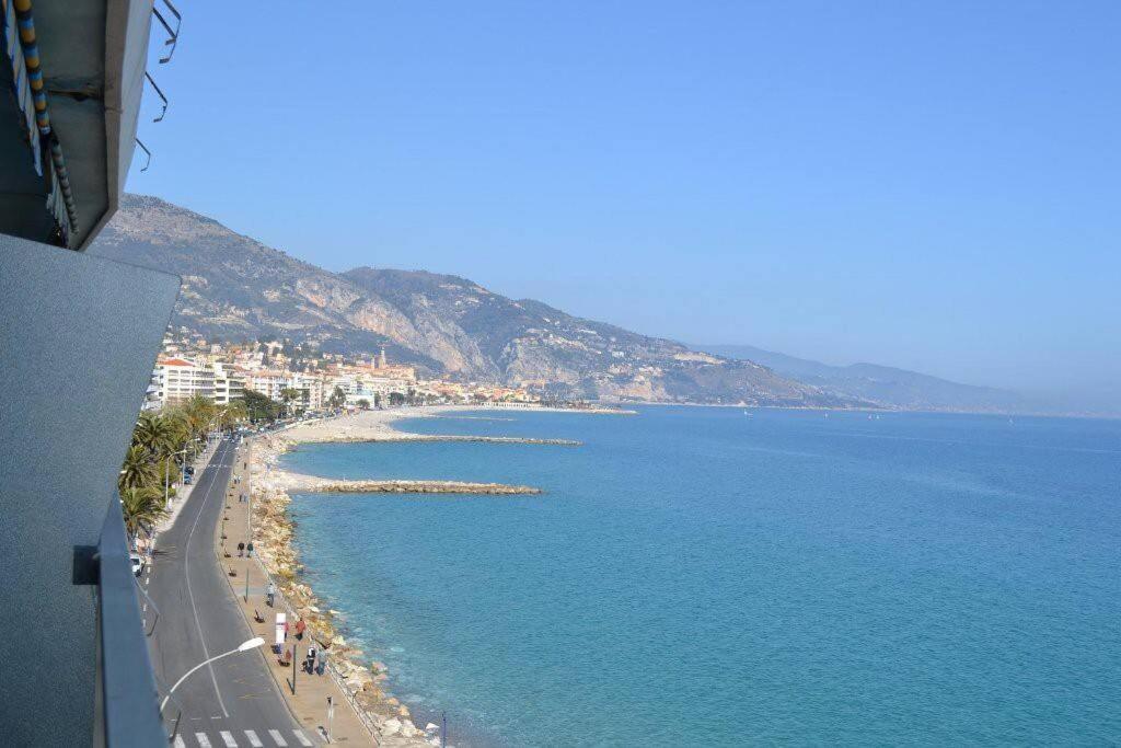 Menton Front Bord De Mer Cote D'Azur Florentina Sea View French Riviera Proche Monaco Montecarlo Superb Studio Exterior foto